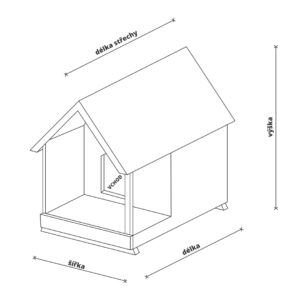 Dřevěná zateplená bouda pro psy profi s terasou 1