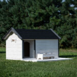 Dřevěná zateplená bouda pro psy profi s terasou 10