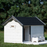 Dřevěná zateplená bouda pro psy profi s terasou 5