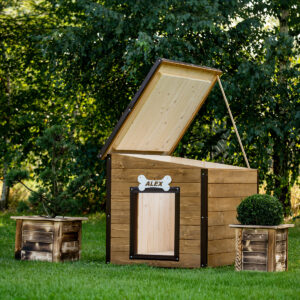 Dřevěná zateplená bouda pro psy profi vyztužená 11