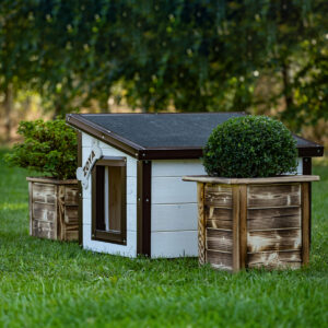 Dřevěná zateplená bouda pro psy profi vyztužená 13