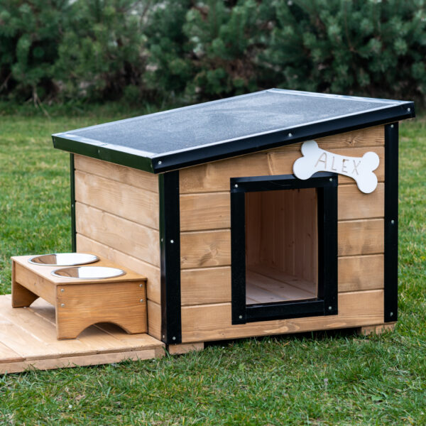 Dřevěná zateplená bouda pro psy profi vyztužená 2