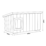 Dřevěná zateplená bouda pro psy profi vyztužená s předsíní 4