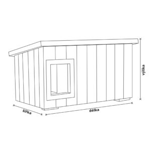 Dřevěná zateplená bouda pro psy profi vyztužená s předsíní 4