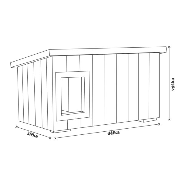 Dřevěná zateplená bouda pro psy profi vyztužená s předsíní 4