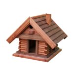 Dřevěné krmítko pro ptáky chaloupka