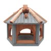 Dřevěné krmítko pro ptáky gazebo