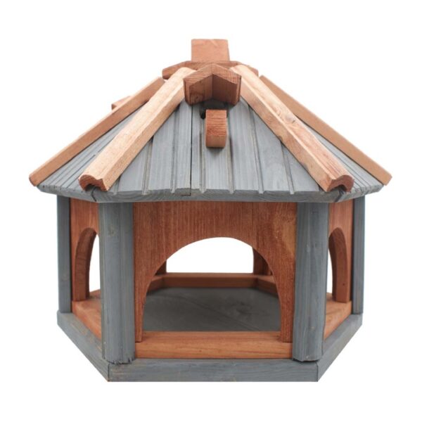 Dřevěné krmítko pro ptáky gazebo