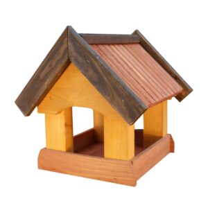 Dřevěné krmítko pro ptáky sedlo