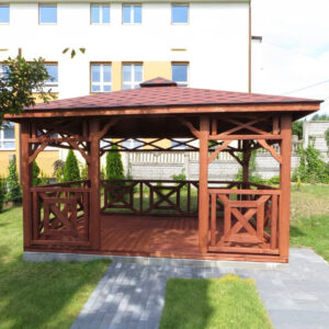 Dřevěný altán čtyřstranný c4 1