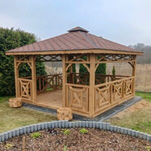Dřevěný altán čtyřstranný c4 11