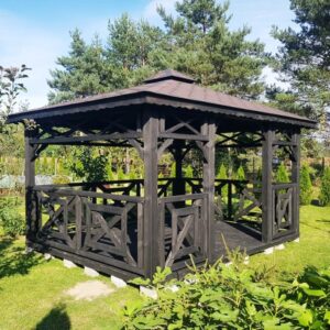 Dřevěný altán čtyřstranný c4 13