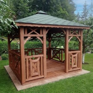 Dřevěný altán čtyřstranný c4 8