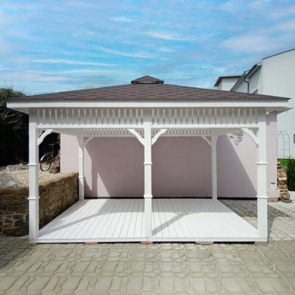 Dřevěný altán čtyřstranný d8 1