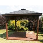 Dřevěný altán čtyřstranný d8 7