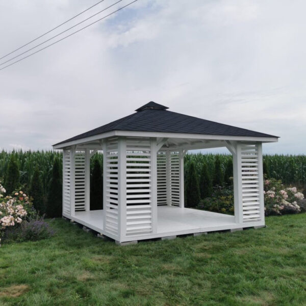 Dřevěný altán čtyřstranný e10 12