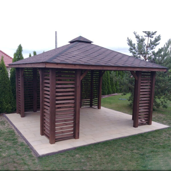 Dřevěný altán čtyřstranný e10 4