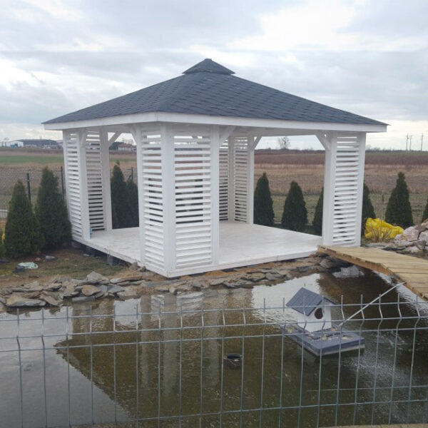 Dřevěný altán čtyřstranný e10 6
