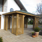 Dřevěný altán čtyřstranný e10 7