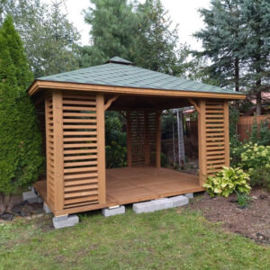 Dřevěný altán čtyřstranný e10 8