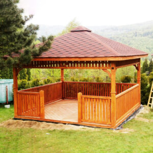 Dřevěný altán čtyřstranný g9 3