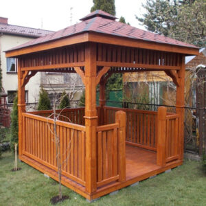Dřevěný altán čtyřstranný g9 6