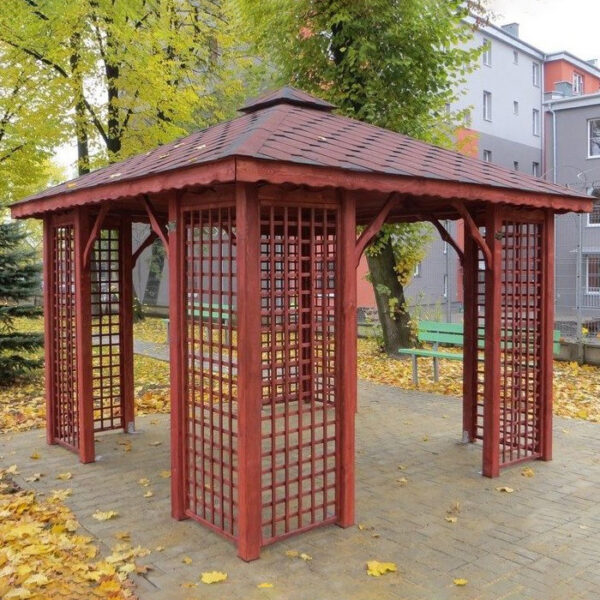 Dřevěný altán čtyřstranný h2 13