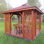 Dřevěný altán čtyřstranný h2 3