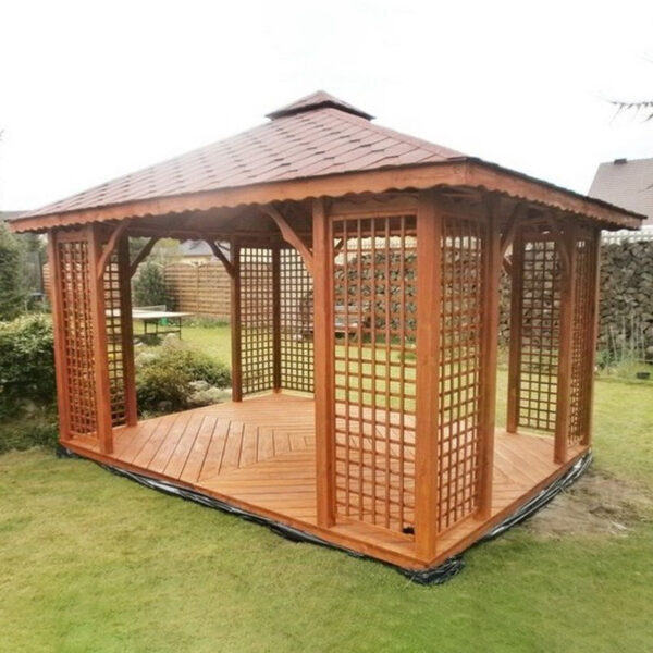 Dřevěný altán čtyřstranný h2 4