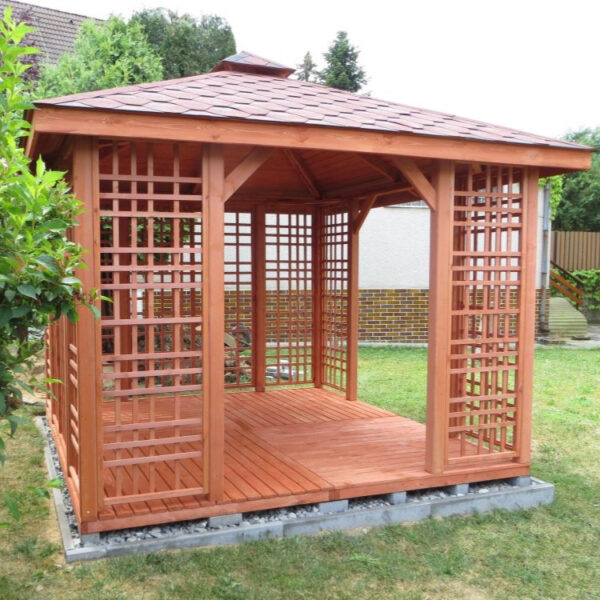 Dřevěný altán čtyřstranný h2a 1