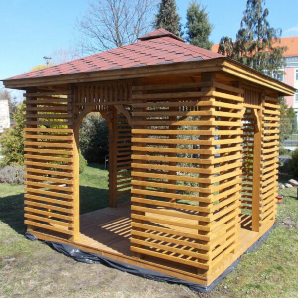 Dřevěný altán čtyřstranný j10b 1