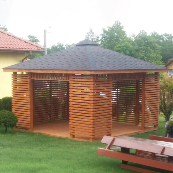 Dřevěný altán čtyřstranný j10b 2