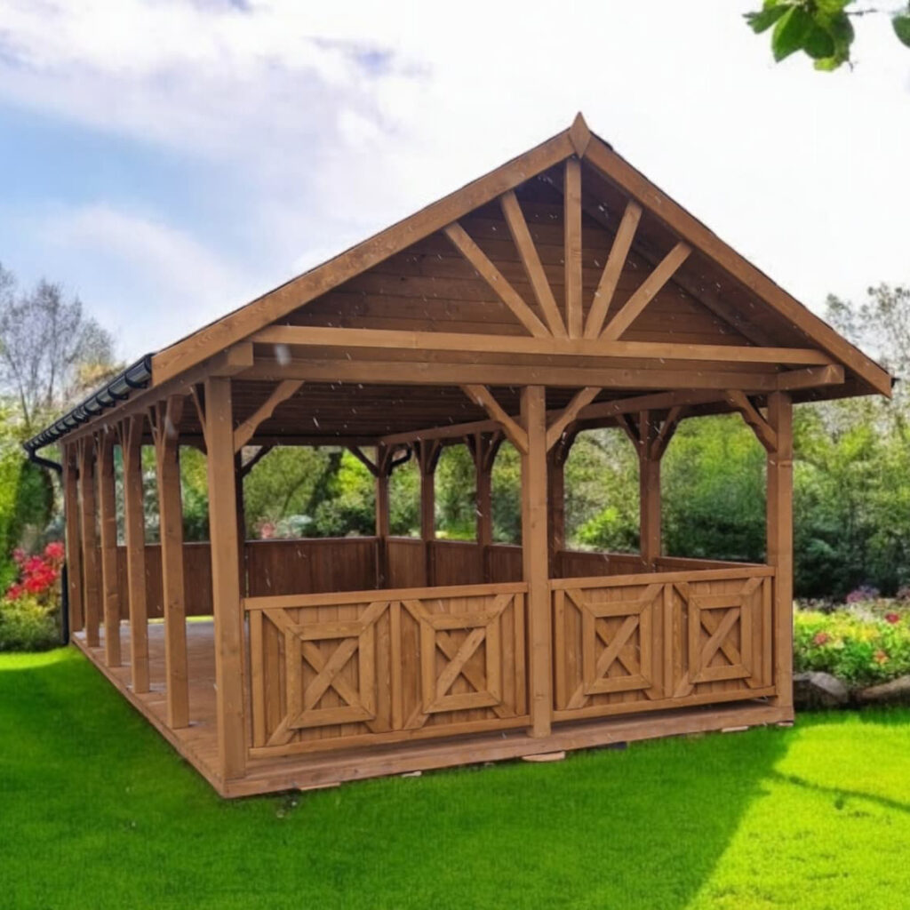 Dřevěný altán čtyřstranný party 1
