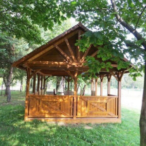 Dřevěný altán čtyřstranný party 6