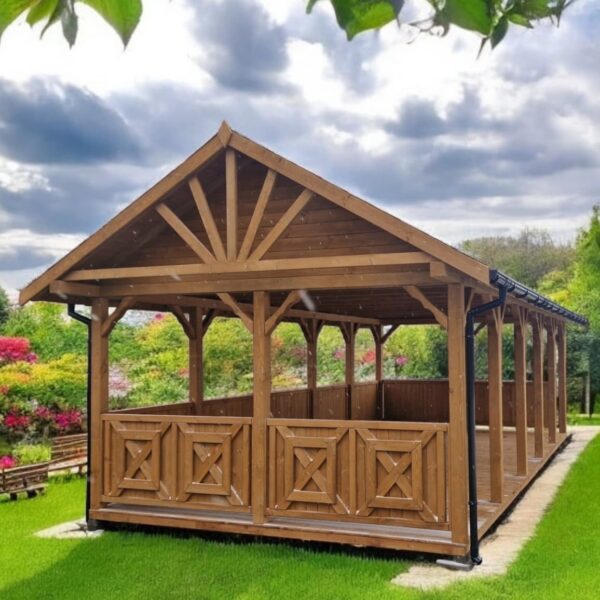Dřevěný altán čtyřstranný party