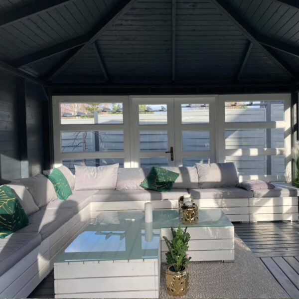 Dřevěný altán čtyřstranný prosklený s14 3