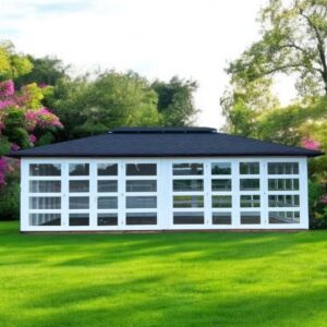 Dřevěný altán čtyřstranný prosklený s14