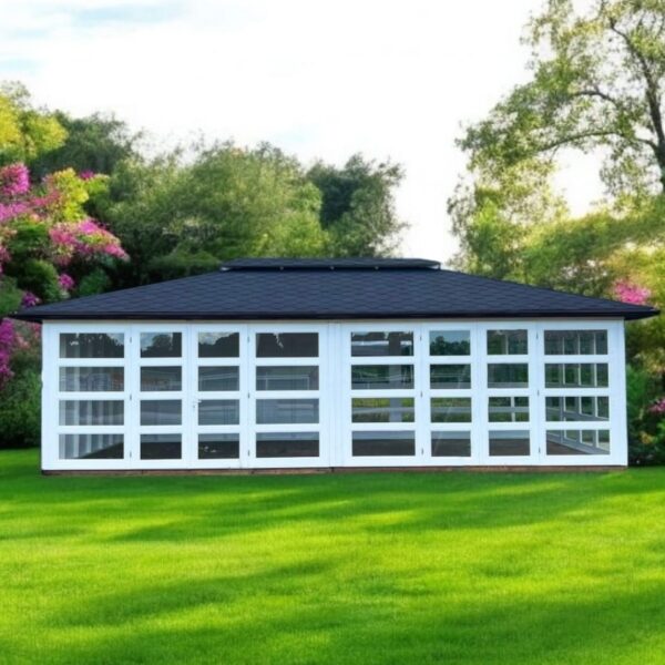 Dřevěný altán čtyřstranný prosklený s14