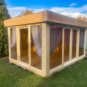 Dřevěný altán čtyřstranný prosklený s16 2