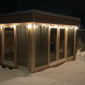 Dřevěný altán čtyřstranný prosklený s16 3