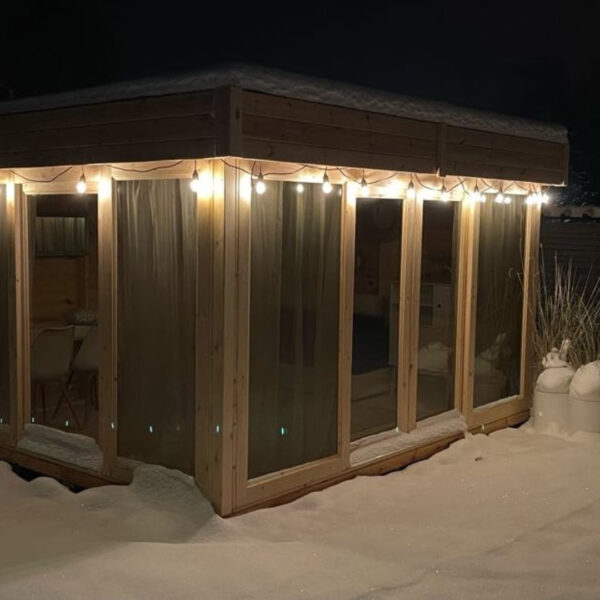 Dřevěný altán čtyřstranný prosklený s16 3