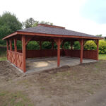 Dřevěný altán čtyřstranný terasa 6 3