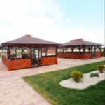 Dřevěný altán čtyřstranný terasa 6 5