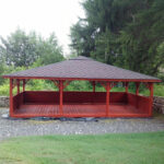 Dřevěný altán čtyřstranný terasa 6 7