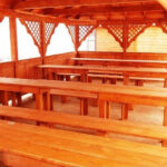 Dřevěný altán čtyřstranný terasa 6 9