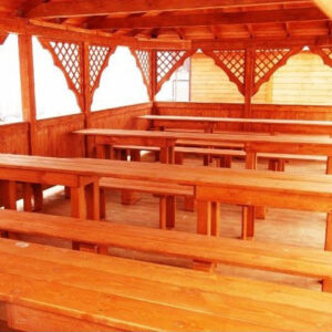 Dřevěný altán čtyřstranný terasa 6 9