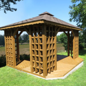 Dřevěný altán čtyřstranný tradicional 1
