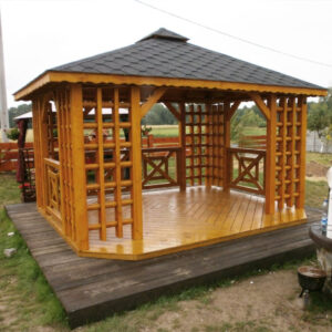 Dřevěný altán čtyřstranný tradicional 2