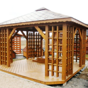 Dřevěný altán čtyřstranný tradicional 3