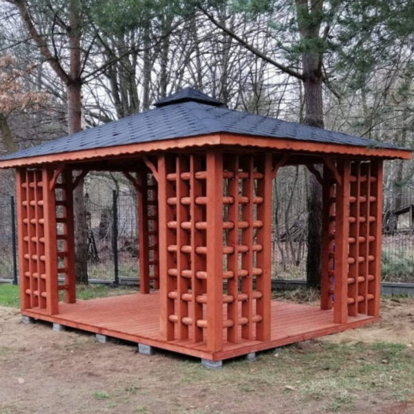 Dřevěný altán čtyřstranný tradicional 5